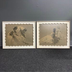 Vintage 40s Ballet Dancer Framed Art Prints August Munchausen Finale & Interlude